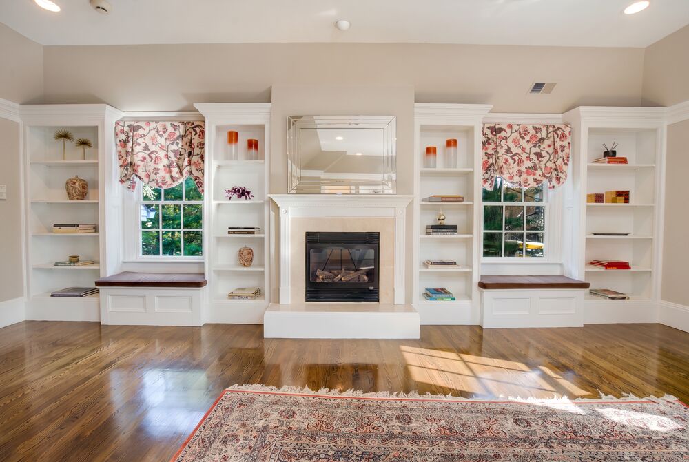 living spaces — built-ins · fireplace